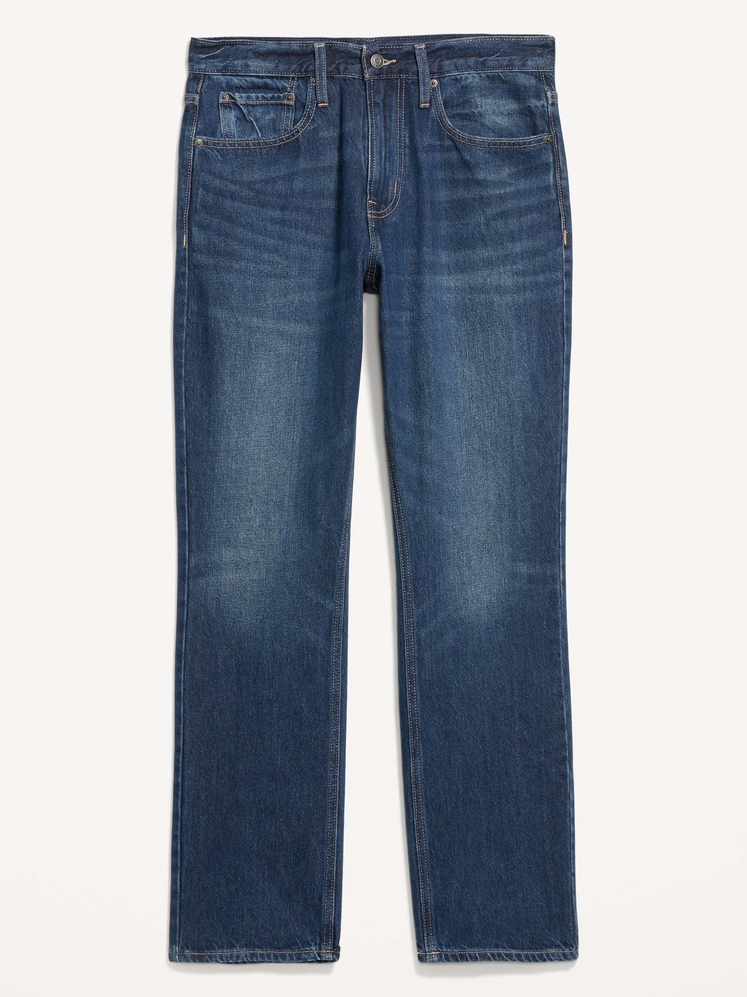 Structured Straight Non-Stretch Jeans | Old Navy