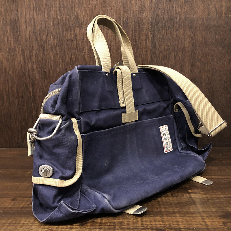 一澤帆布 Old Ichizawa 紺 ベージュ 3way Shoulder Handle Rucksack