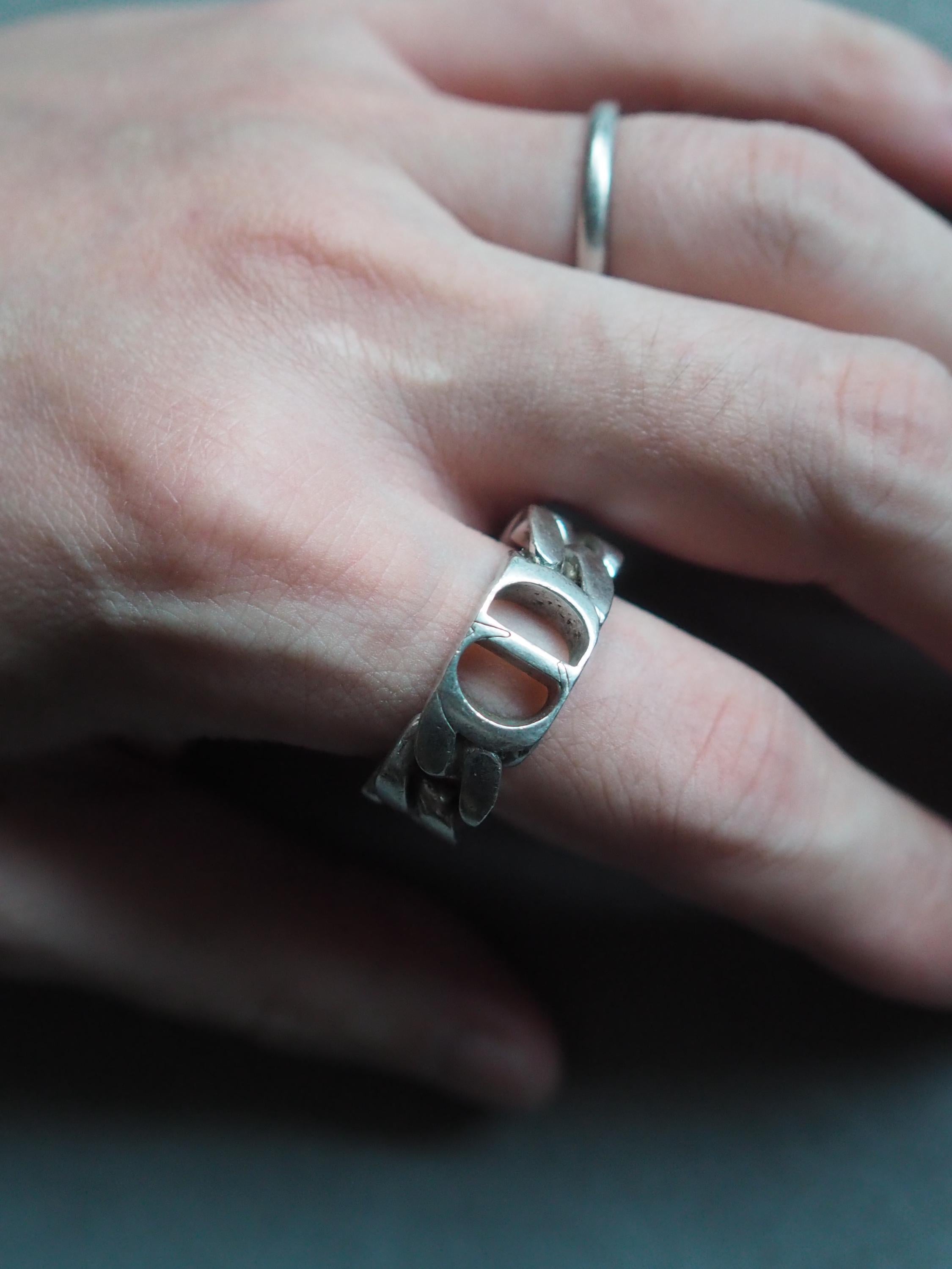 Christian Dior ディオール アイコンチェーン リング 指輪 メンズ ユニ