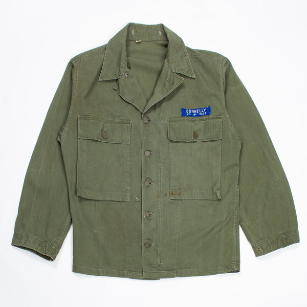 40s Vintage US Army 9th Infantry Regiment '45D' HBT Jacket - Large