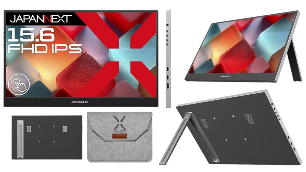 JAPANNEXT、15.6インチのマルチタッチ対応モバイルディスプレイ「JN-MD
