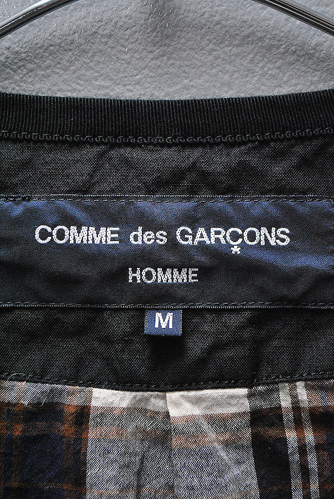 COMME des GARCONS HOMME コットンラミーノーカラージャケット