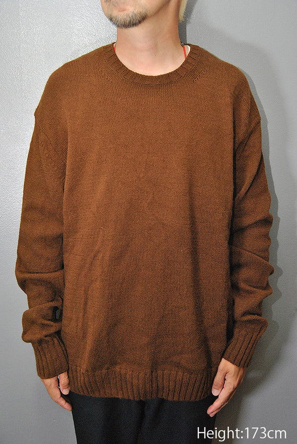 AURALEE UNEVEN WOOL CORD KNIT P/O