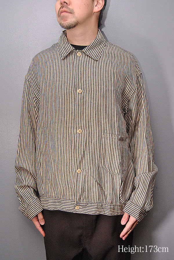 COMOLI ストライプ ブルゾン