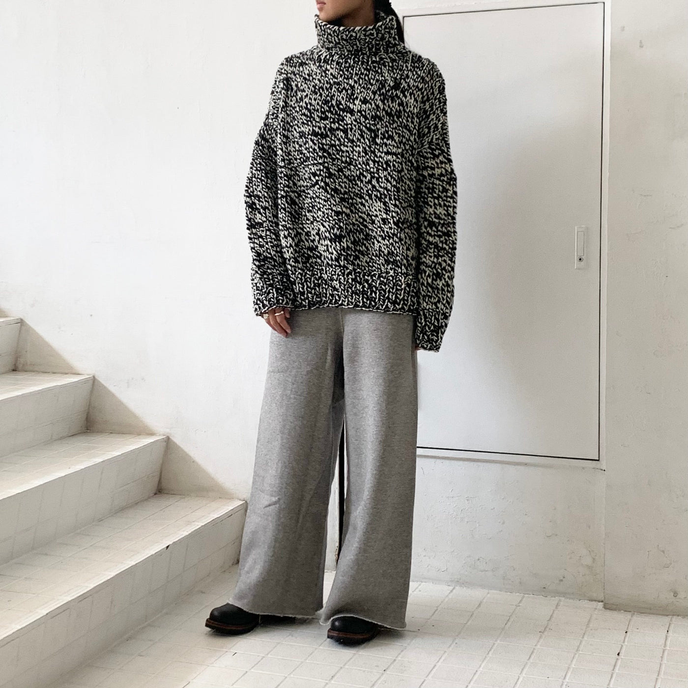 SEEALL】 HAND OVERSIZED HIGHNECK SWEATER SAU31KN881 / YAK TERRY