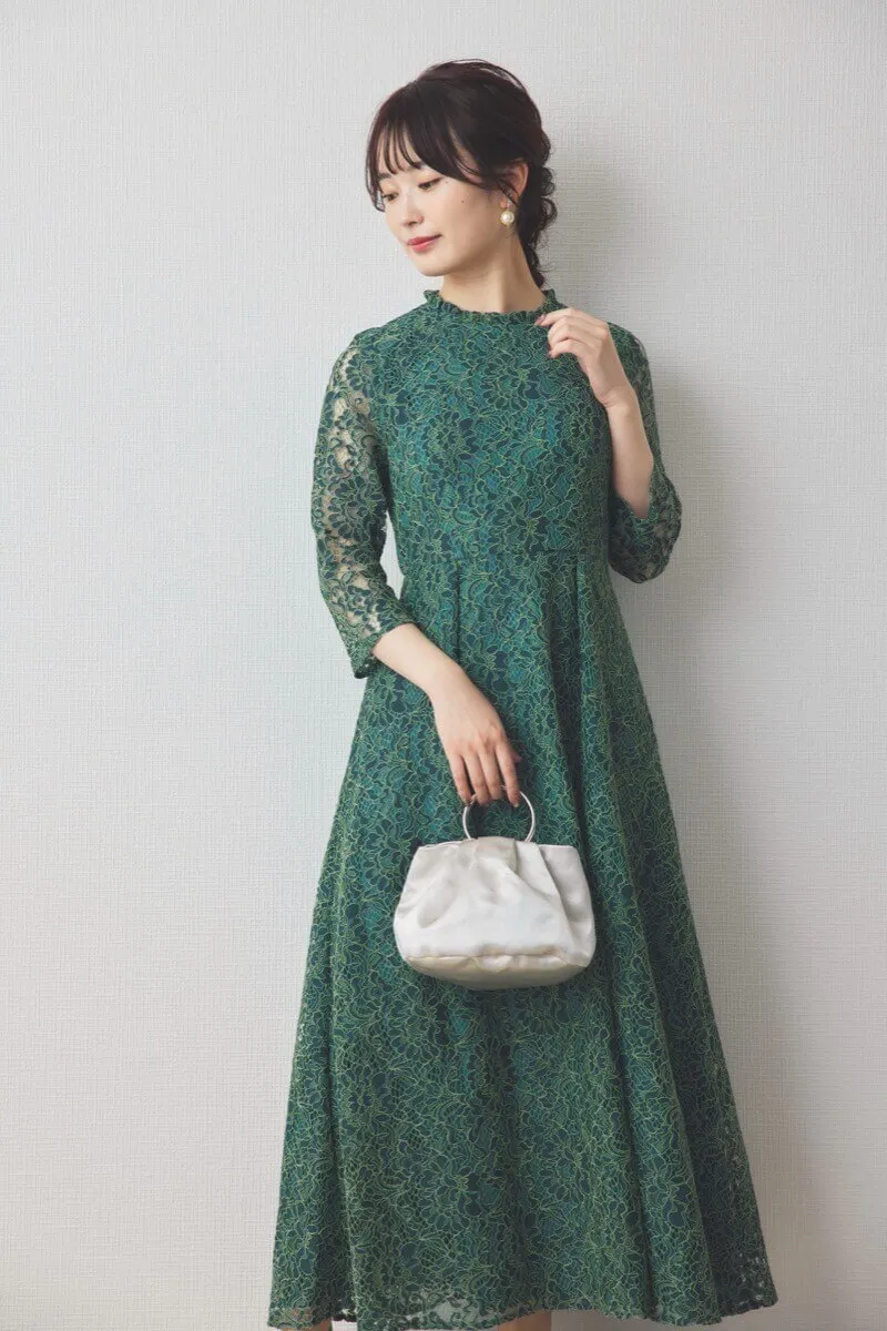 グリーンのミックスレースクラシカルドレス[M] kaeneのレンタル｜11