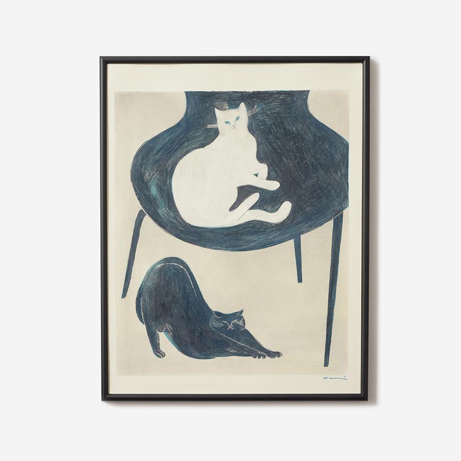 一点物】coricci | ネコと椅子と1 39.4 x 50.9cm (原画)｜【公式