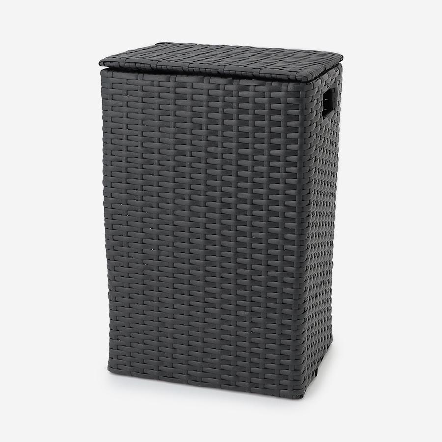 ASP ランドリーバスケット 蓋つき ブラック｜【公式】ACTUS online