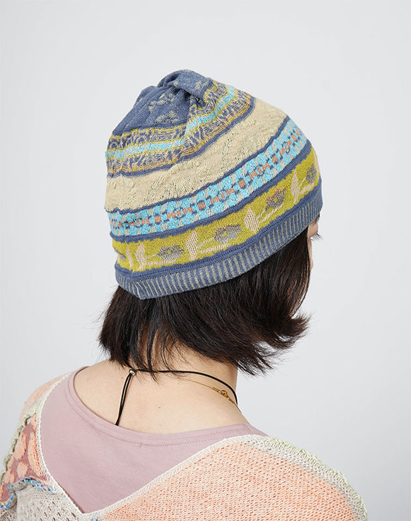 専用 M＆KYOKO マサキキョウコ 刺繍入りネイビーのニット帽 2026年最新