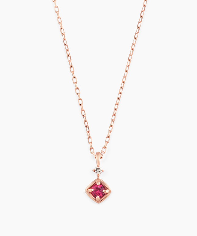 K10PG ルビー・ダイヤモンド ネックレス|festaria Online Shop