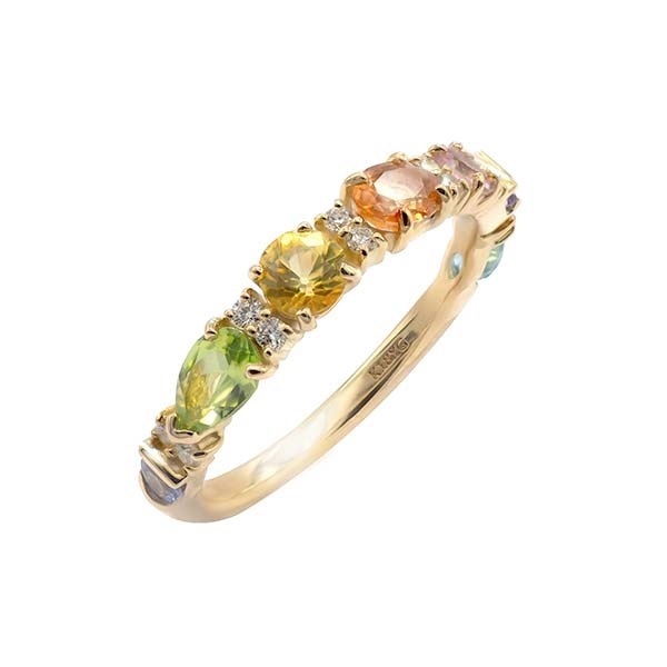 K18YGミックスリング | ポンテヴェキオ公式オンラインショップ