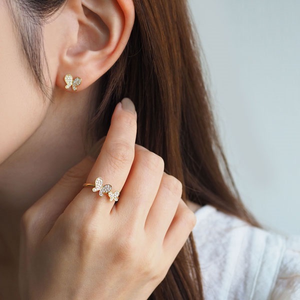 K18YGダイヤモンドピアス(片耳用) | ポンテヴェキオ公式オンライン