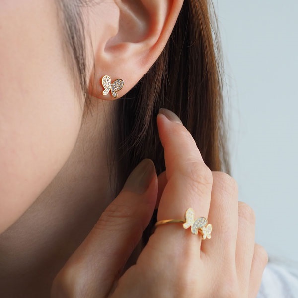 K18YGダイヤモンドピアス(片耳用) | ポンテヴェキオ公式オンライン