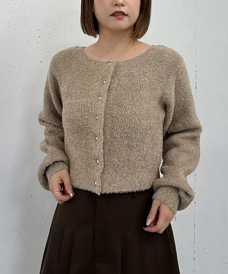 プードルフェザーニットカーディガン(M IVORY): トップス｜PMbox P&M