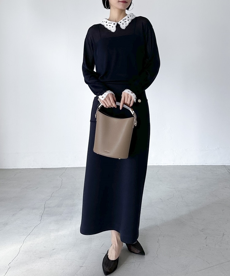 カルゼダンボールタイトスカート(38 NAVY): スカート｜PMbox P&M