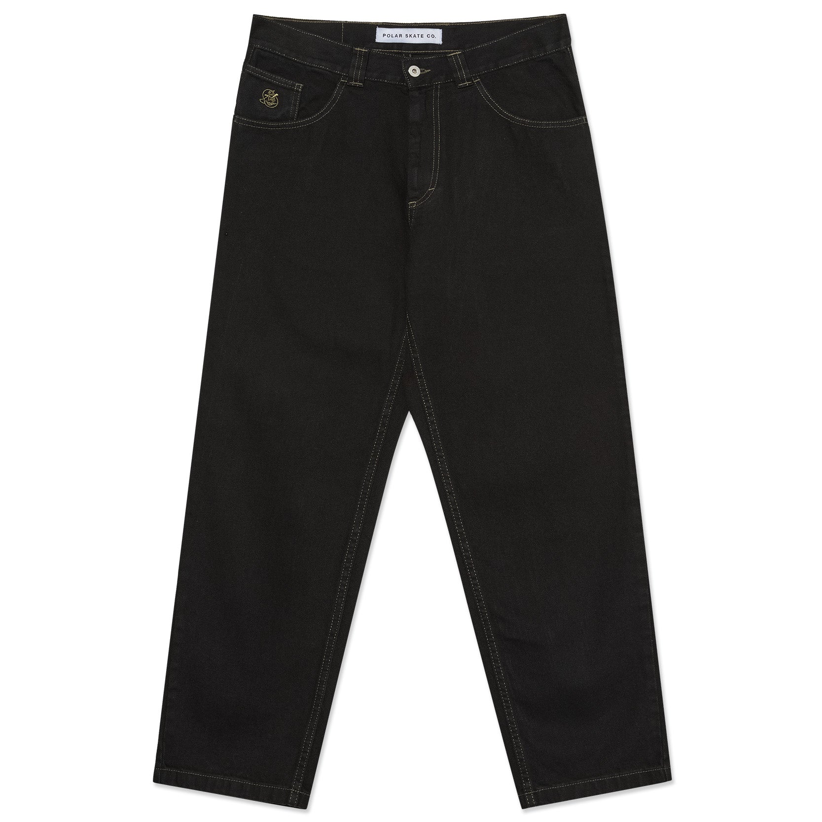 Polar Skate Co. 93! Pants Contrast Stitch Black/Dark Olive