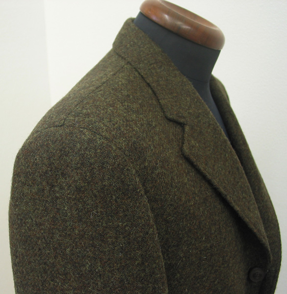 3パッチポケット・ハリスツイードジャケット｜グリーン – オーダー