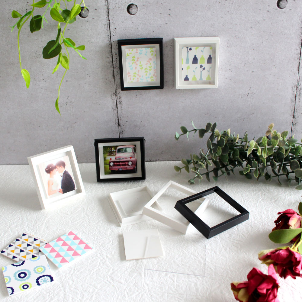 マグネットタイプ】 ミニ額縁 パーツ5点セット ホワイト ｜ 大王製作所