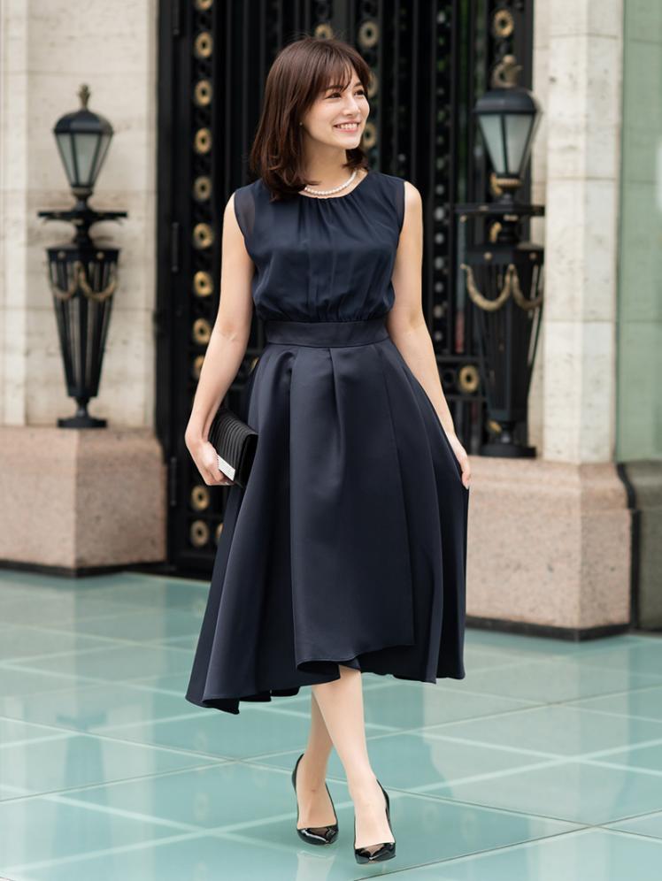 ガルゼドレス(ネイビー)CR1-344NA-M | OTONA DRESS