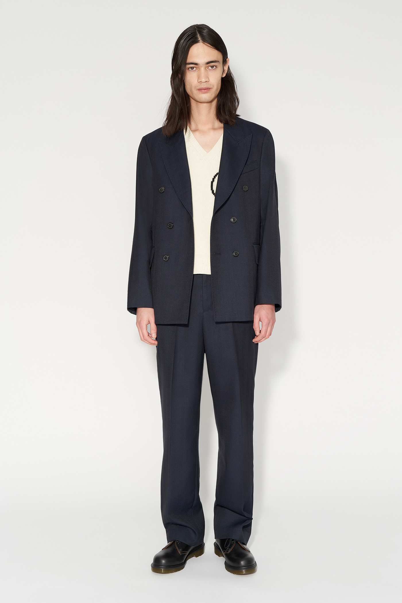Our Legacy - Unconstructed DB Blazer Navy Herringbone