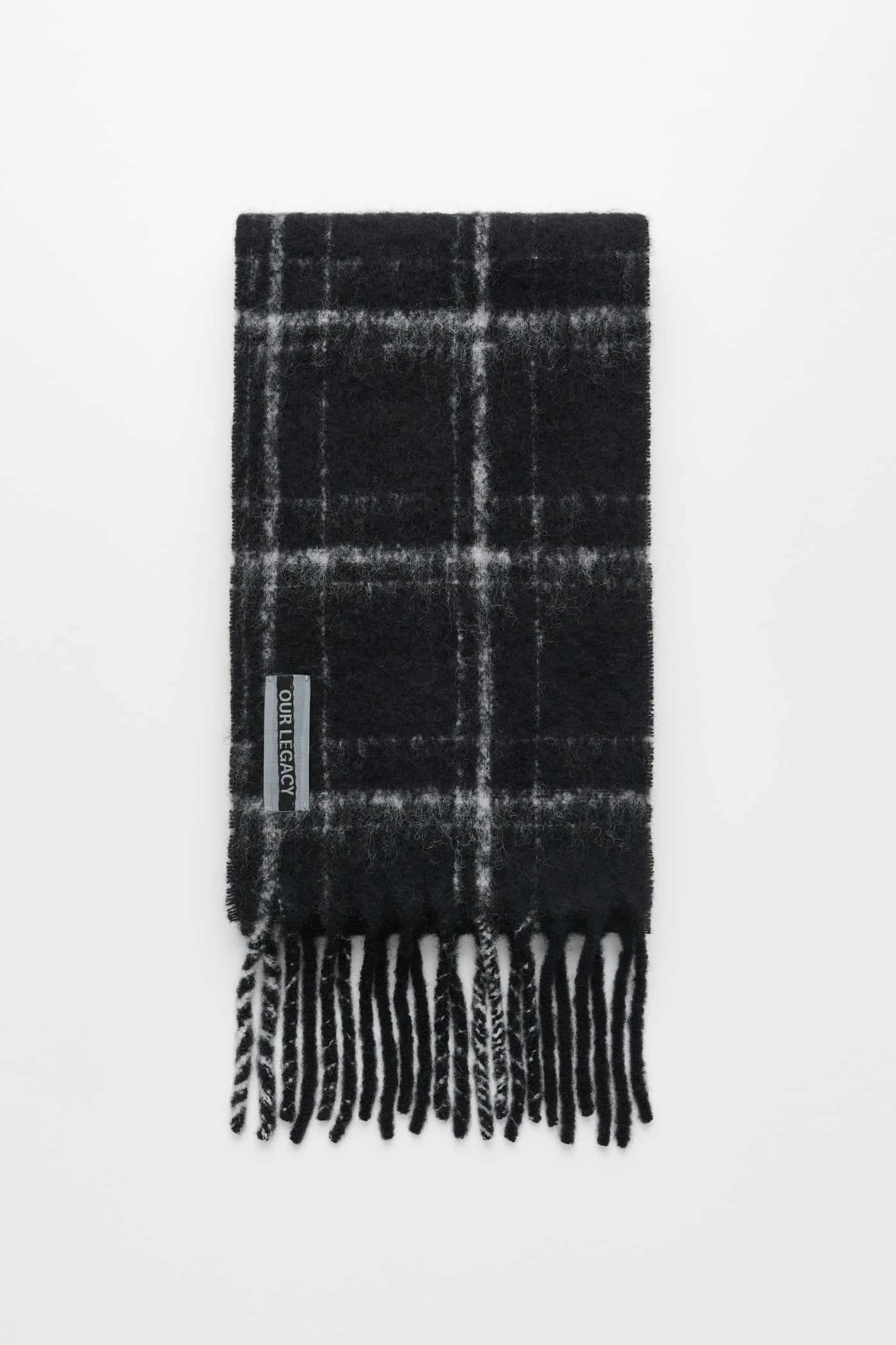 Our Legacy - Estate Scarf Black Fuzzy Alpaca