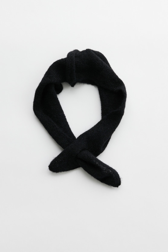 Our Legacy - Miniature Scarf Black Fuzzy Alpaca