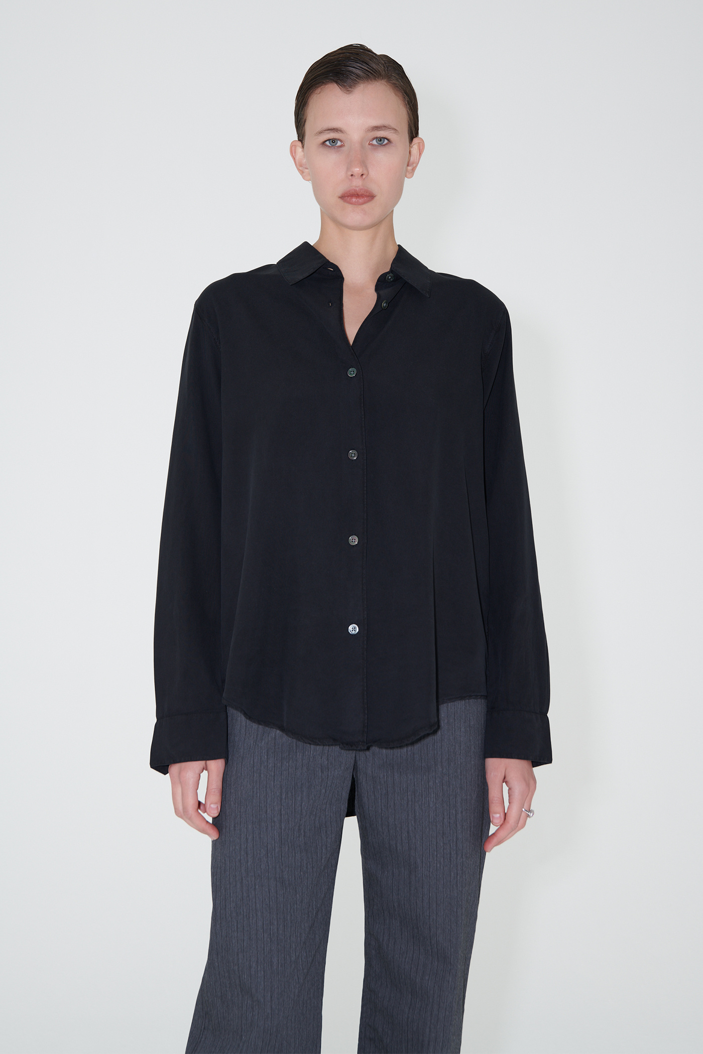 Our Legacy - Line Shirt Black Fine Silk