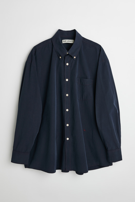 Our Legacy - Borrowed BD Shirt Navy Humble Cotton