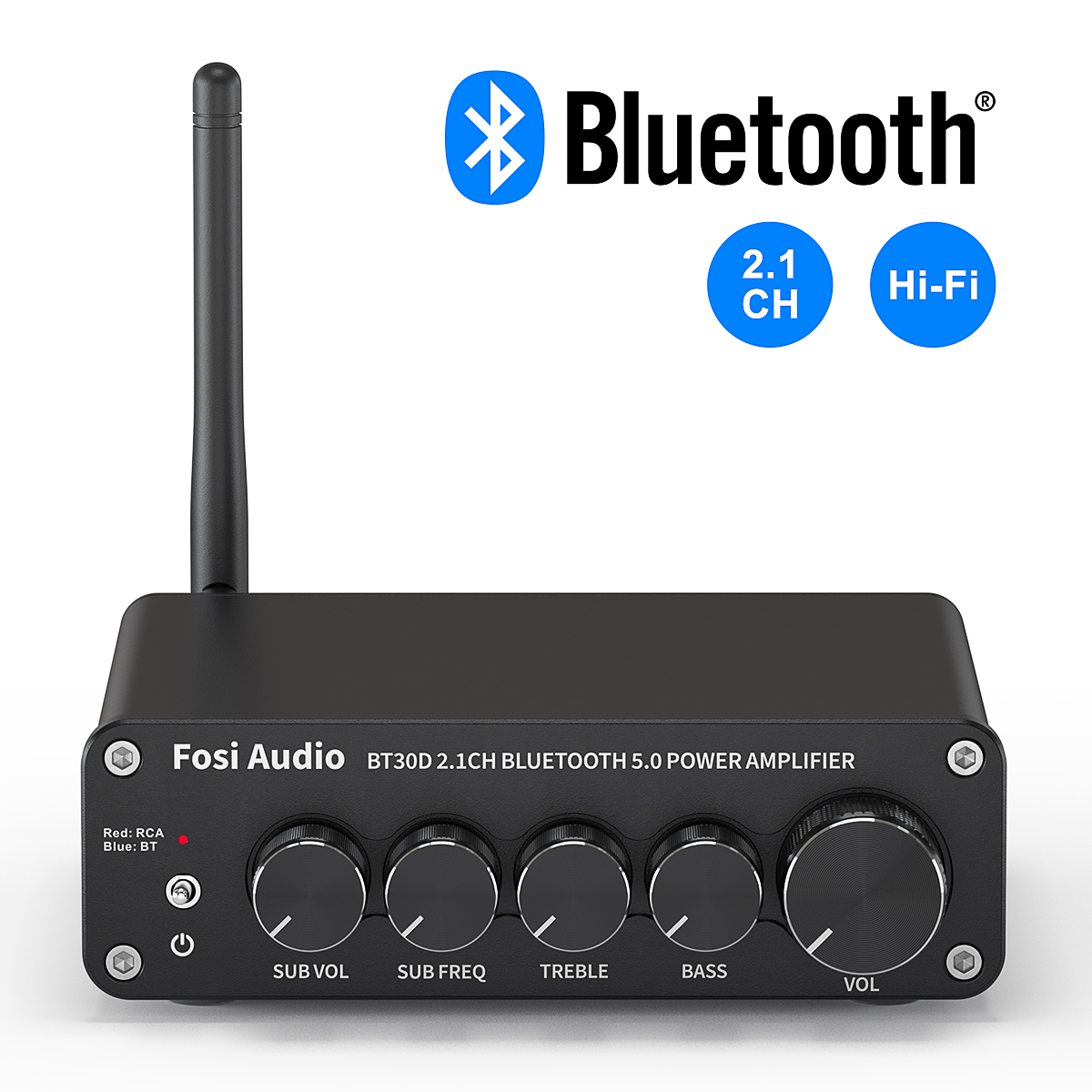 Fosi Audio BT30D Bluetooth 5.0 2.1 Channel Power Amplifier with