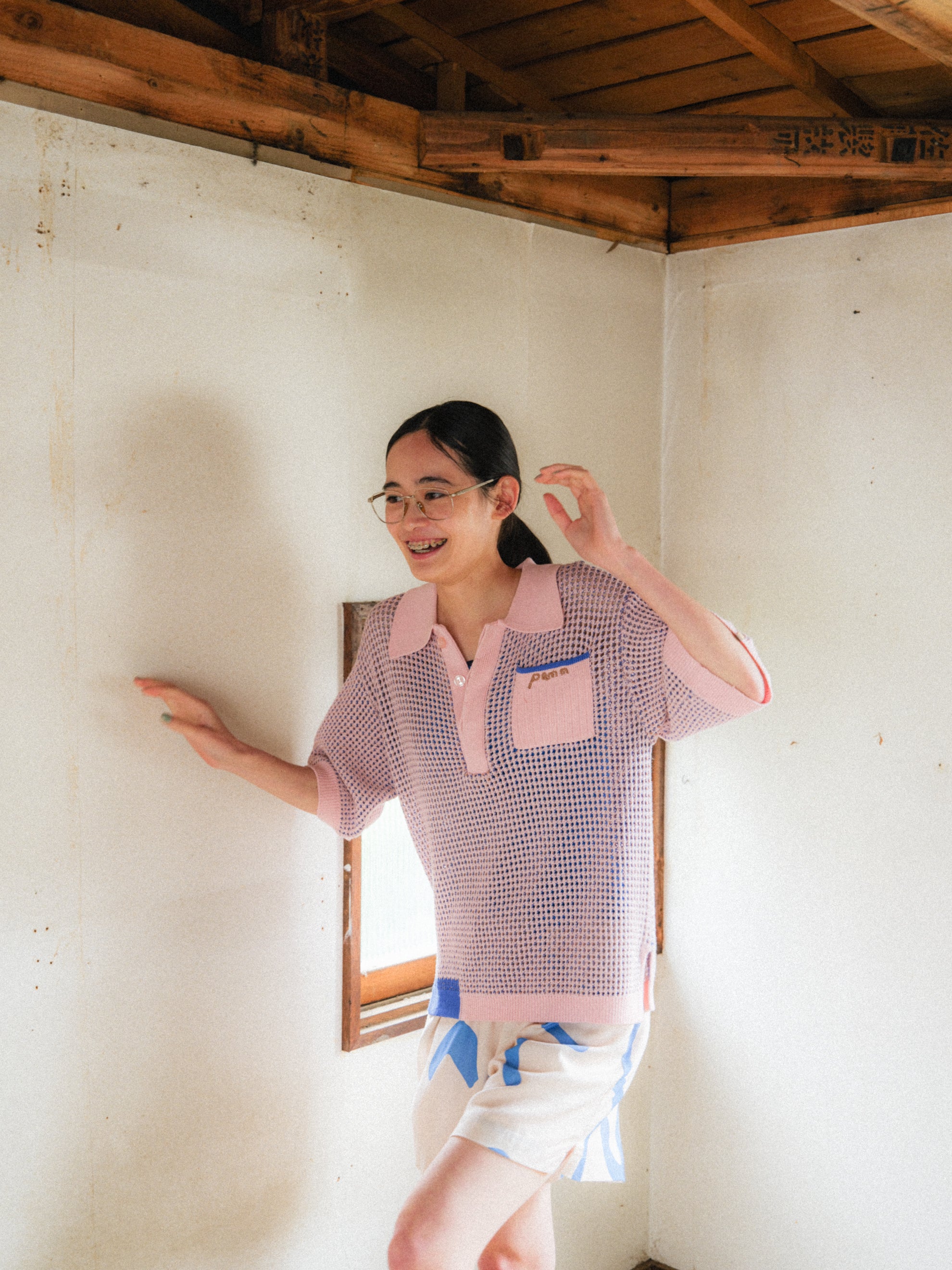 後ろ姿の寛大なインテリアメッシュポロ – pamm.officialstore