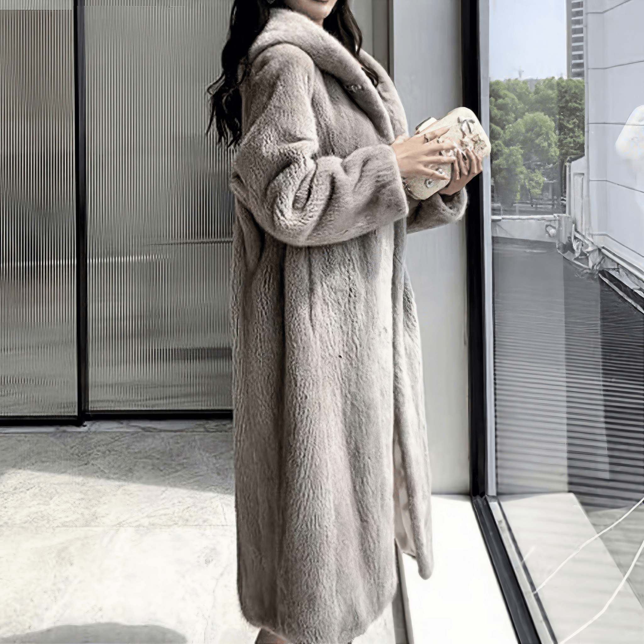 毛皮 高級ミンク本毛皮◎オンワード クロスミンクコート リアルファー