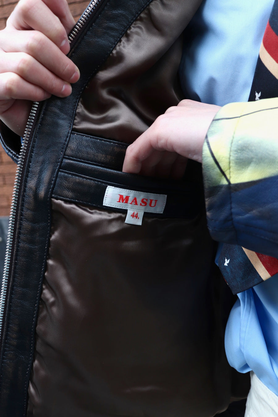 MASU(エムエーエスユー)のARGYLE LEATHER SPORTS JACKETの通販