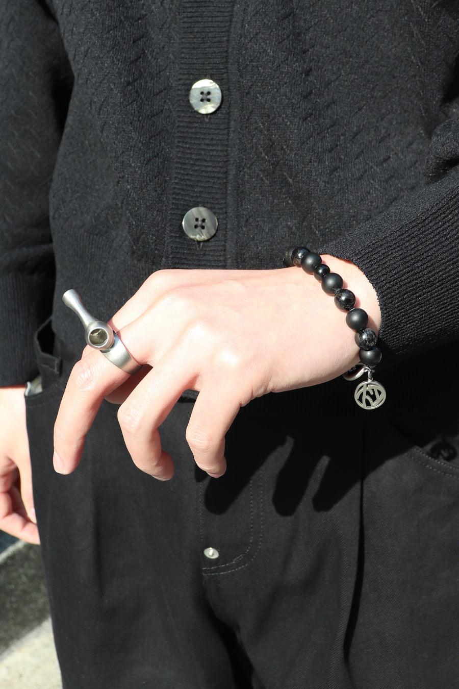 SOSHIOTSUKI(ソウシオオツキ)のJUZU BRACELET BLACK SILVERの通販