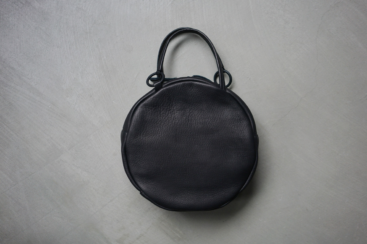 Mochi モチ｜鹿革（ディアレザー）サークルバッグ circle bag black