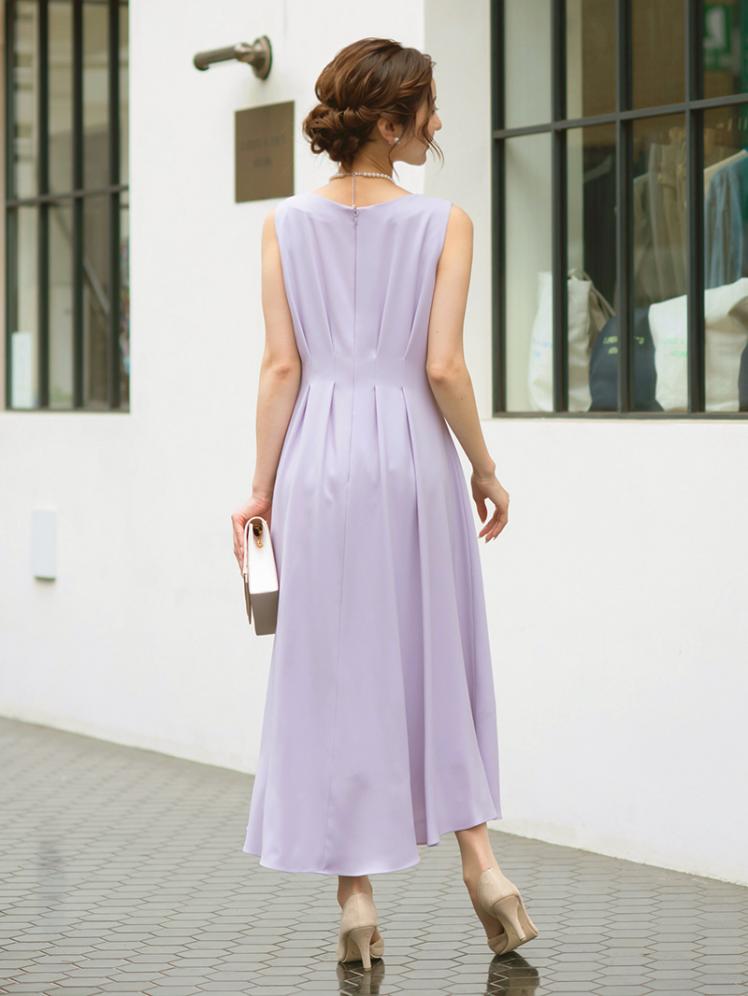 ウエストタックフィッシュテールドレス(ラベンダー)WH1-398LVD-M