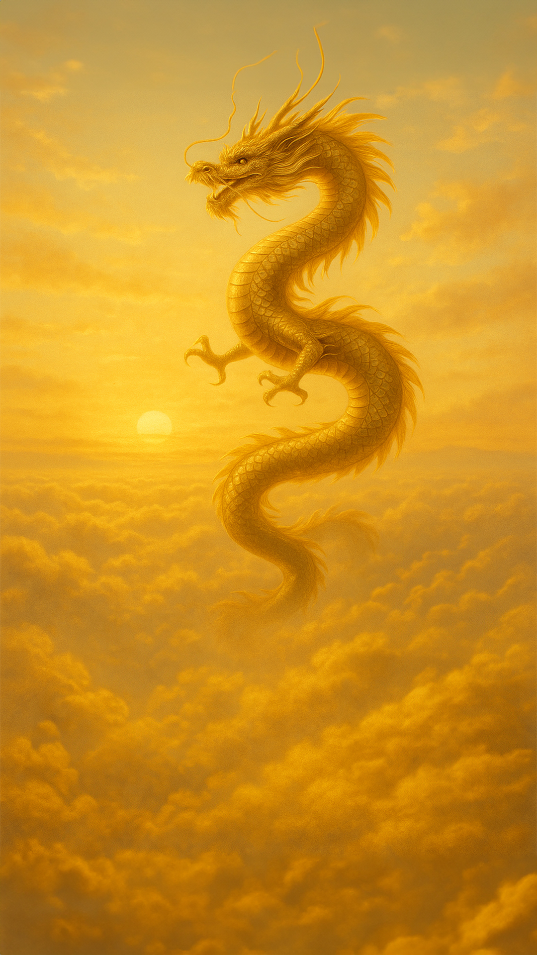 金運を上げる『黄金の昇龍』- 【待ち受け画像 無料ダウンロード