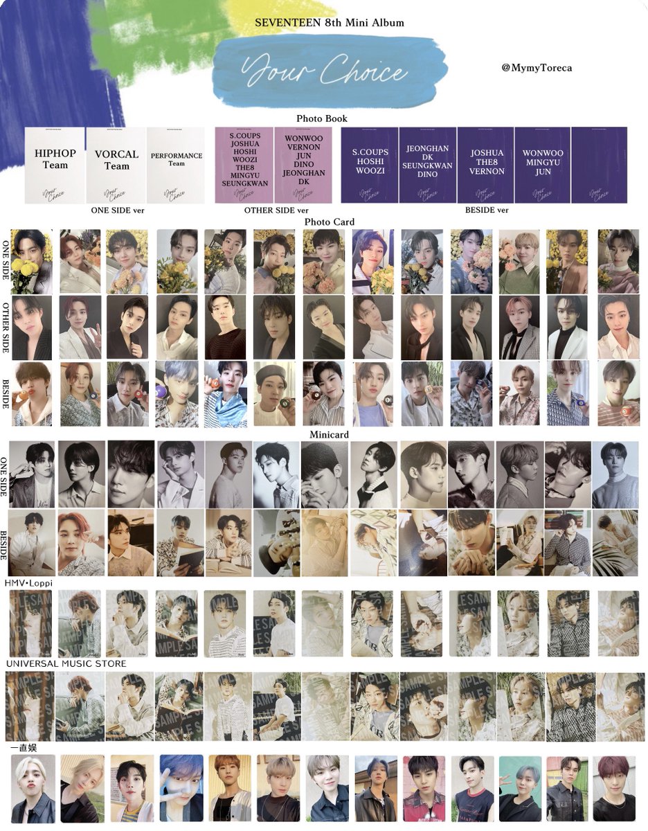 SEVENTEEN 8th mini album your choice photo book ＆ photo card