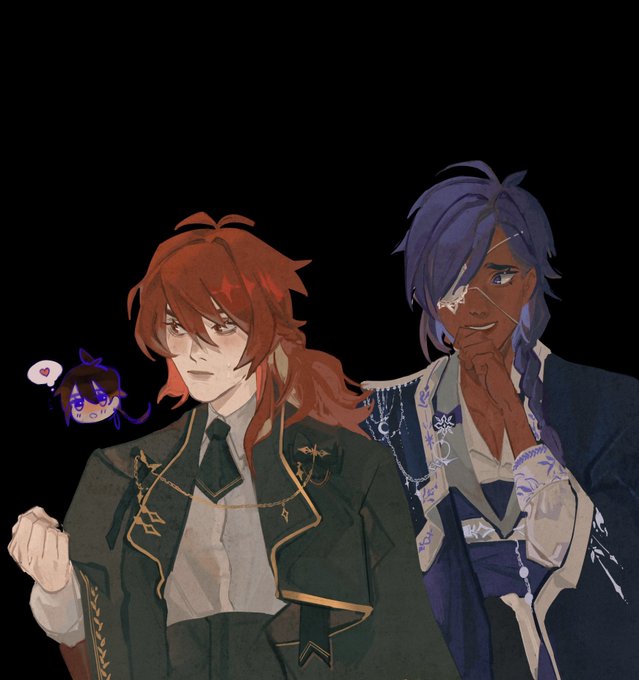 ディルック(原神) ,ガイア(原神) 「sorry for the repost but i wanted