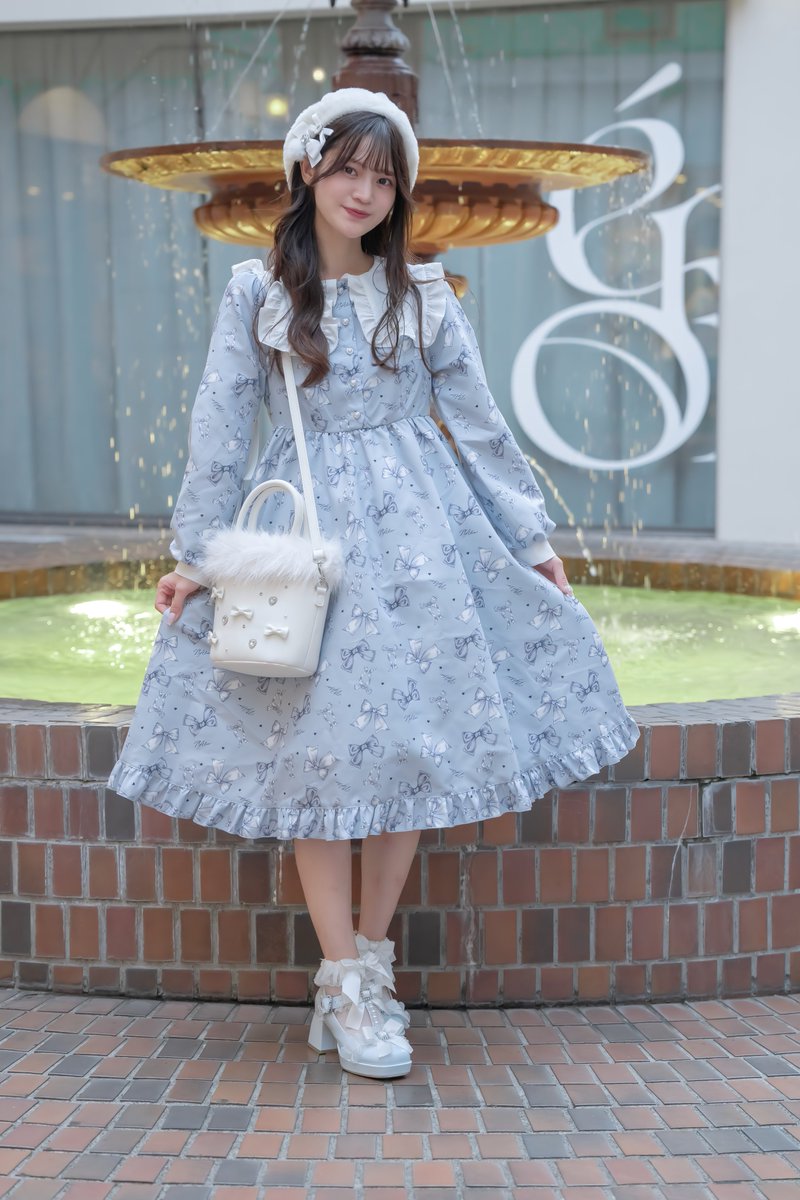 しまむらで買えちゃう♥オリジナルプリントのリボンワンピース