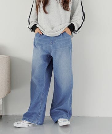 裏起毛ワイドデニム/キッズ/147483 | [公式]グローバルワーク （GLOBAL