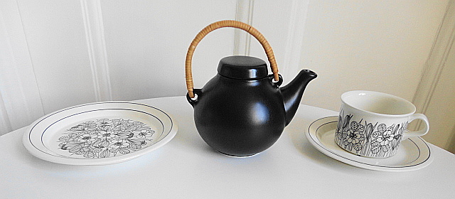 ARABIAアラビアGA-1ポット大 ヴィンテージ黒 ARABIAアラビアGA-1ポット