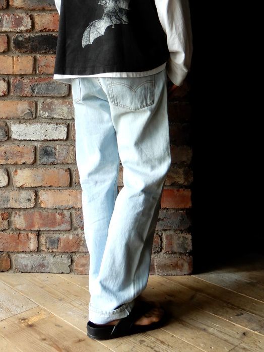 90S LEVI'S 501-0134 ICE BLUE DENIM PANTS USA--RECOMMEND
