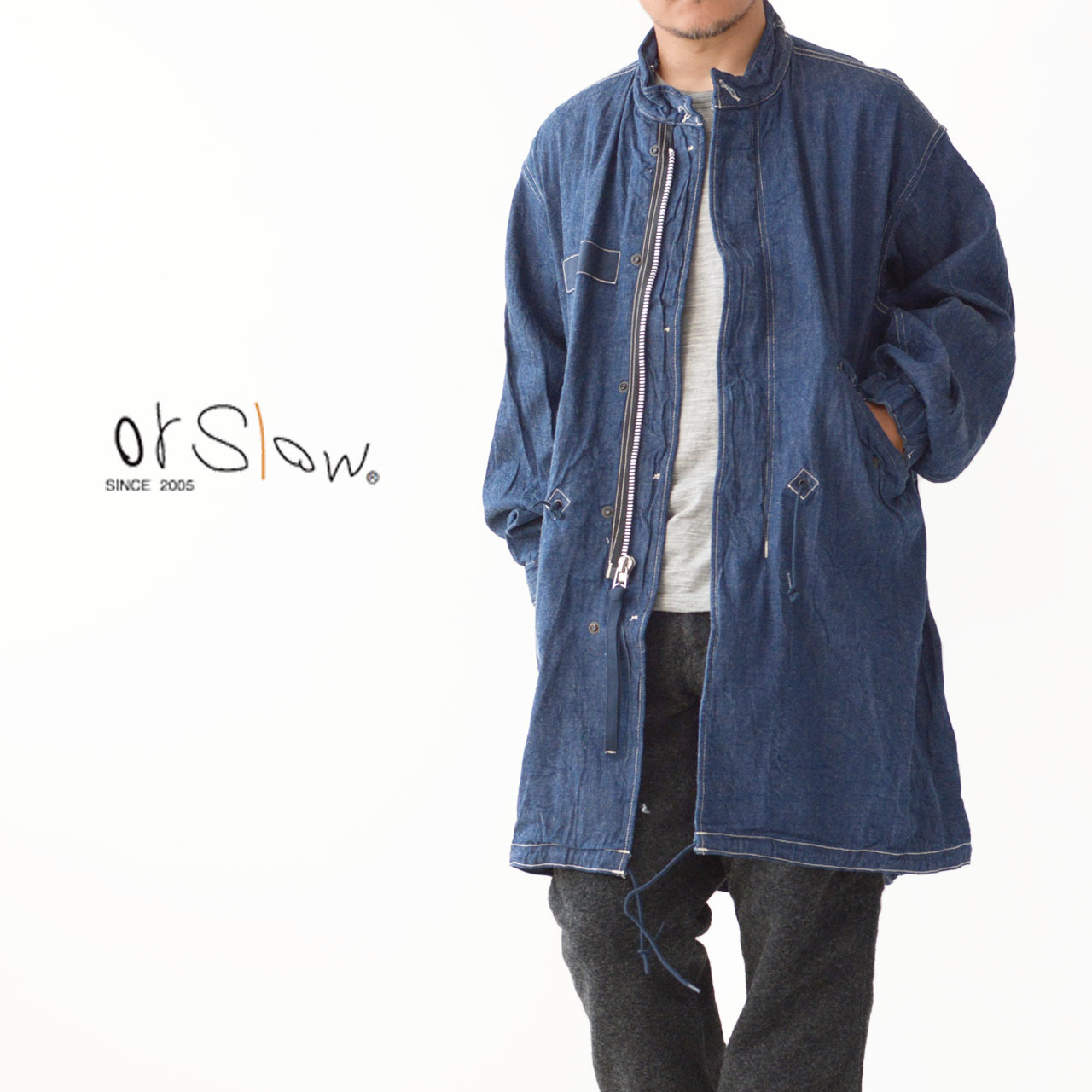 orslow [オアスロウ] M-65 FISH TAIL COAT DENIM ONE WASH [03-6065-81