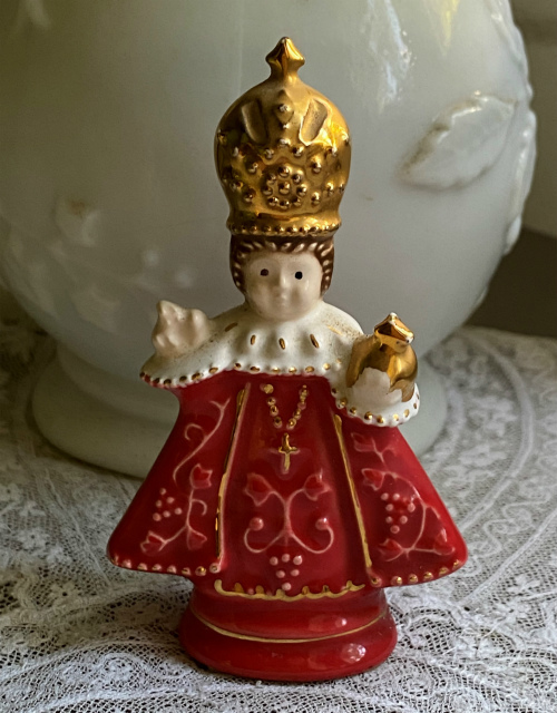 プラハの王冠の幼子イエス像3,4 : スペイン・バルセロナ・アンティーク