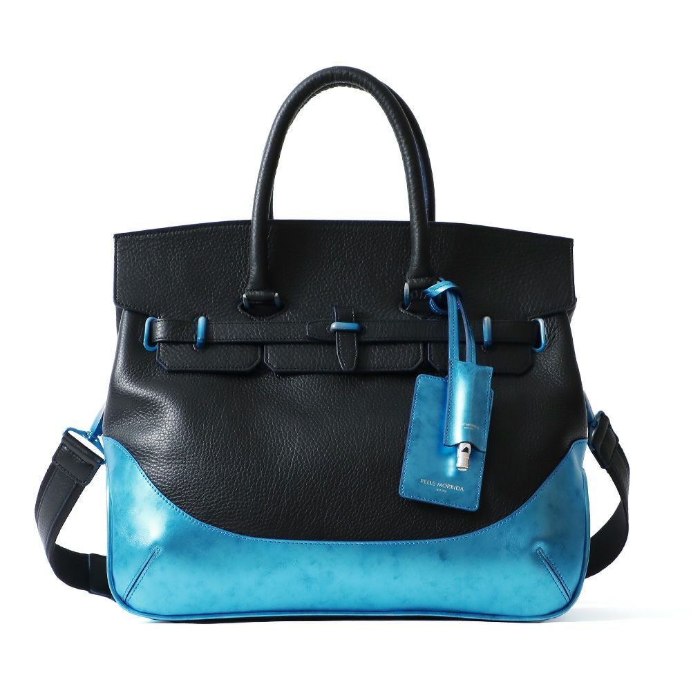 DEEPOCEAN-フラップボストンバッグ(Mサイズ) | PELLE MORBIDA ペッレ