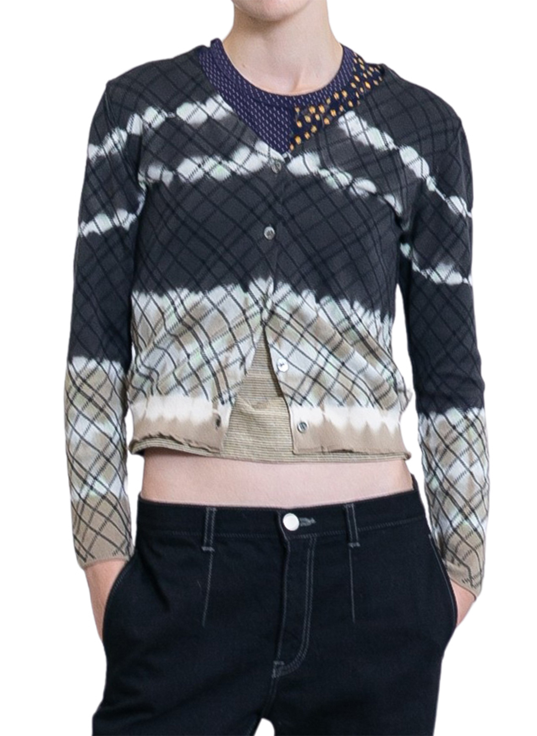 Knit Lace Jagged-hem Skirt/Beige｜PERVERZE | パーバーズの公式