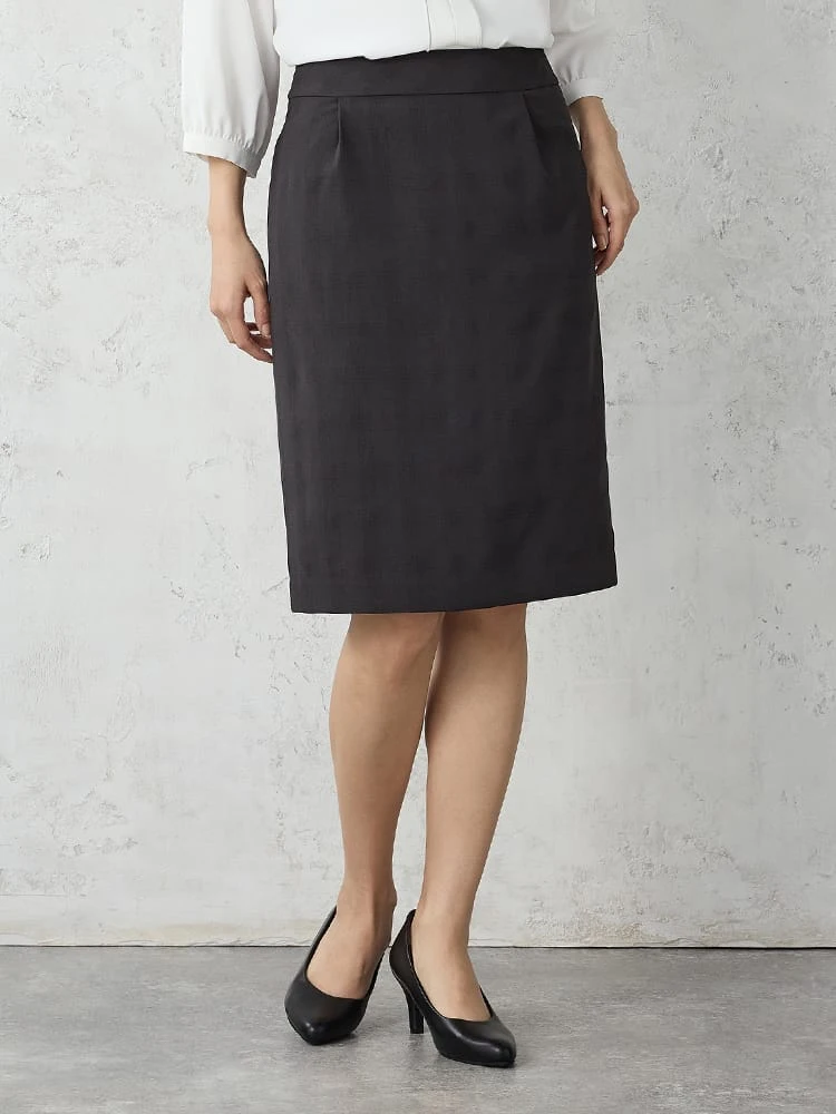 ネイビー チェック柄スーツ タイトスカート グレー/ネイビー | P.S.FA