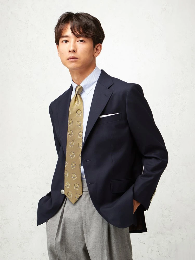 Kiton キートン 本切羽 段返り3つボタン テーラードジャケット 46