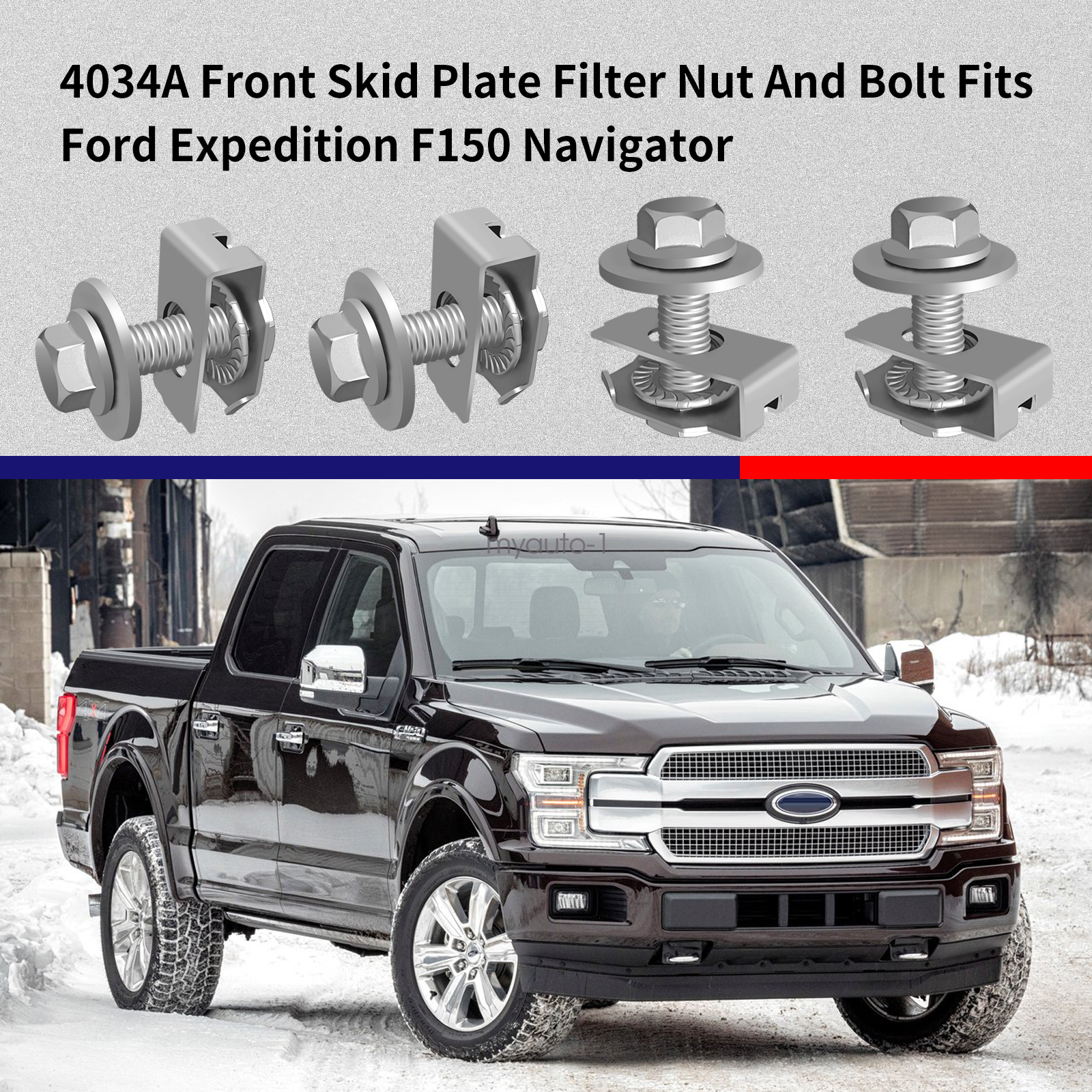 Fit for Ford Expedition F150 Navigator Front Skid Plate Filter 4