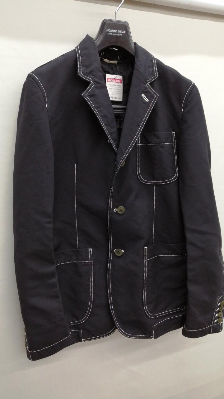 COMME DES GARCONS HOMME DEUX|ホワイトステッチジャケット|【ハード